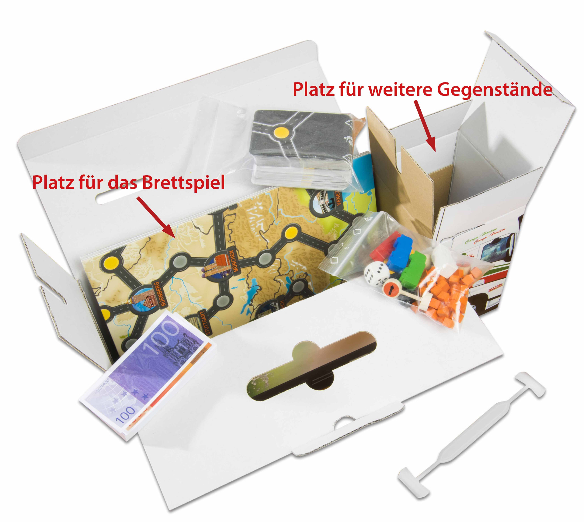 Das Brettspiel in der Mega Truckbox Schachtel